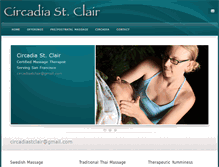 Tablet Screenshot of circadiamassage.com